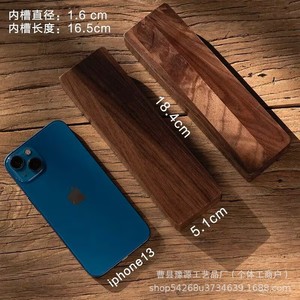Black Walnut Wood Fountain <b>Pen</b> Case Solid Wood Engraved Logo Stationery <b>Box</b> Custom Made For General Packaging - Product Image 4