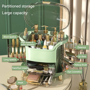 Organisateur de maquillage en plastique imperméable et anti-poussière pour femmes, grande capacité, pour le rangement des cosmétiques, des bijoux et des produits de soin de la peau, vente en gros - Product Image 4