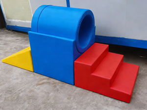 Túnel de Juego Sensorial Blanco con Tobogán para Niños, Equipo de Juego Seguro para Exteriores, Juego Suave - Product Image 2