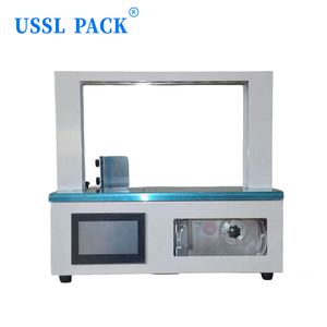 Macchina Semi-Automatica GS-2046 per Sigillatura a Caldo e Fasciatura con Nastro di Carta, PLC per Imballaggio Alimentare con Film OPP - Product Image 1