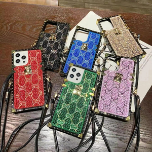 De <span class=keywords><strong>moda</strong></span> bolso cuadrado de <span class=keywords><strong>la</strong></span> caja del teléfono de brillante de las niñas y las mujeres fundacorrea para el Iphone 11 xs xr xs - Product Image 6