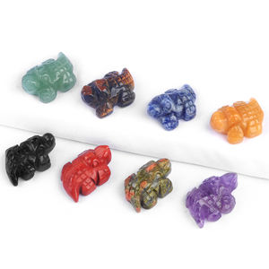 Натуральный агатовый кристалл с гравировкой крокодила, аметист, нефрит, целебный камень, кулон в виде животного, модный тренд, миниатюрный декор для дома, подарок - Product Image 3