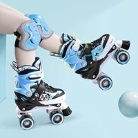 Patins à roulettes ajustables pour enfants, mignons, avec des roues lumineuses en PU 82A, patins à roulettes quad pour les sports de plein air, garçons, filles, enfants