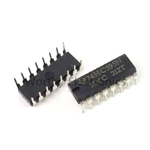 Integrated circuits 8-bit serial input/parallel output register MARK 74HC595N 74HC595 DIP-16 SN74HC595N electronic parts