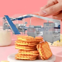 Machine de Production de biscuits, four à gaz électrique à haute pureté, entièrement automatique, pour sandwich et biscuits