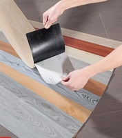 Losetas Autoadhesivas para Pisos LVT, Material Ecológico, Tablones de PVC para Comedor, Adhesivo para Pisos con Diseño de Madera y Piedra