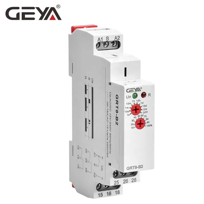 GEYA GRT8-B Power off Time Delay Relay Circuit 220 volt OEM ODM Relay timer switch adjustable module time delay relay