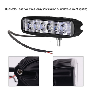 18W Dual Color LED Flood Lamp Blue-White 12V 24V <strong>DC</strong> Spreader Search Work Light for Cars Trucks Trailers SUVs Offroad Boats ATV - Product Image 3