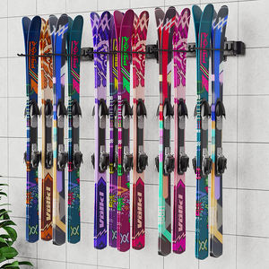 JH-Mech Support de rangement mural réglable pour ski et snowboard pour 12 paires de skis Rail de 47 pouces Support mural pour planche de surf en acier - Product Image 4