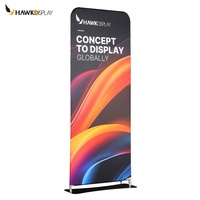 Afficheur tubulaire en tissu tendu personnalisé, portable et pliable pour les salons professionnels, imprimé par sublimation thermique, en promotion