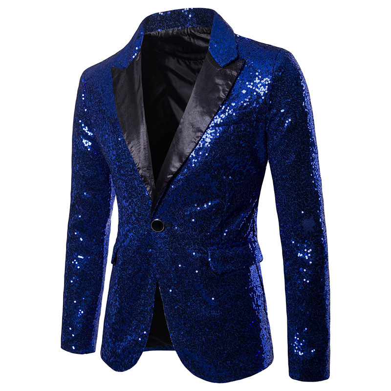 gold sequin dress one shoulder Regal Rose Gold Tuxedo 44 main image 1
