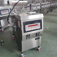 Friteuse commerciale à double cuve au gaz naturel/GPL pour frites de pommes de terre, poulet, machine à frire sous pression pour restaurant de restauration rapide