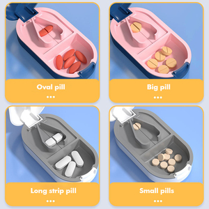 Boîte à médicaments multifonctionnelle très vendue, coupe-pilules et boîte de rangement - Design en plastique coloré personnalisé - Product Image 6