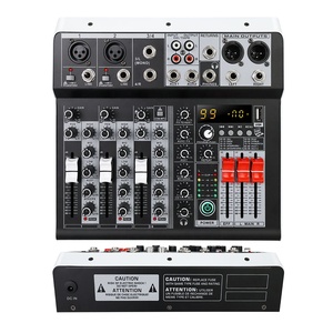 Mezcladora Pequeña KT4 de 4 Canales, Consola de Mezcla de <span class=keywords><strong>Audio</strong></span> Profesional para Video e Iluminación con 99 Efectos, Mezcladora para Escenarios, Conferencias, DJ y Bares - Product Image 6