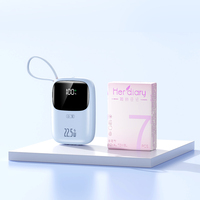 Station d'alimentation portable à affichage LED 2-en-1 haute capacité 10000 mAh, sortie 22,5 W, chargeur de téléphone portable, logo OEM, vente chaude