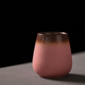 แก้วเซรามิครูปทรงไข่สไตล์วินเทจญี่ปุ่นเคลือบสีแบบไล่ระดับ - Product Image 4