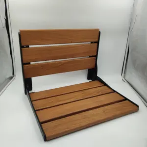 Shower Seat Solid Surface Accessories Teak Bench Bathroom Folding Wall Mounted Shower Seat