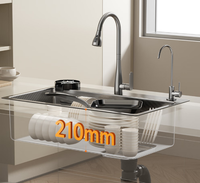Évier simple en acier inoxydable de 4 mm d'épaisseur, fait main, anti-rayures, avec filtre à déchets intégré, pour la vaisselle domestique - Vente chaude