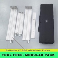 Stand d'exposition modulaire en aluminium en forme de L de 10x10 pieds avec éclairage périphérique, support TV et comptoir d'accueil