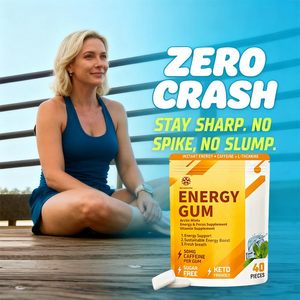 OEM Kaubare Koffein-Energie Minz gummi L-Theanin-Unterstützung Sustained Mental Energy Alert ness Mint Supplement - Product Image 4