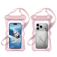 Étui de téléphone étanche flottant transparent gonflable avec écran tactile IPX8 pour la natation et la plage