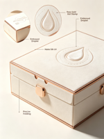 Boîte en papier cosmétique personnalisée pour l'emballage de flacons de sérum et de produits de soin de la peau