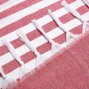 ผ้าขนหนูชายหาดลายทางพู่ห้อย ผ้าฝ้ายตุรกี ขนาด 100x180 ซม. ผ้าขนหนูอาบน้ำรูปสี่เหลี่ยมผืนผ้า แห้งเร็ว สำหรับใช้ที่ชายหาด - Product Image 3