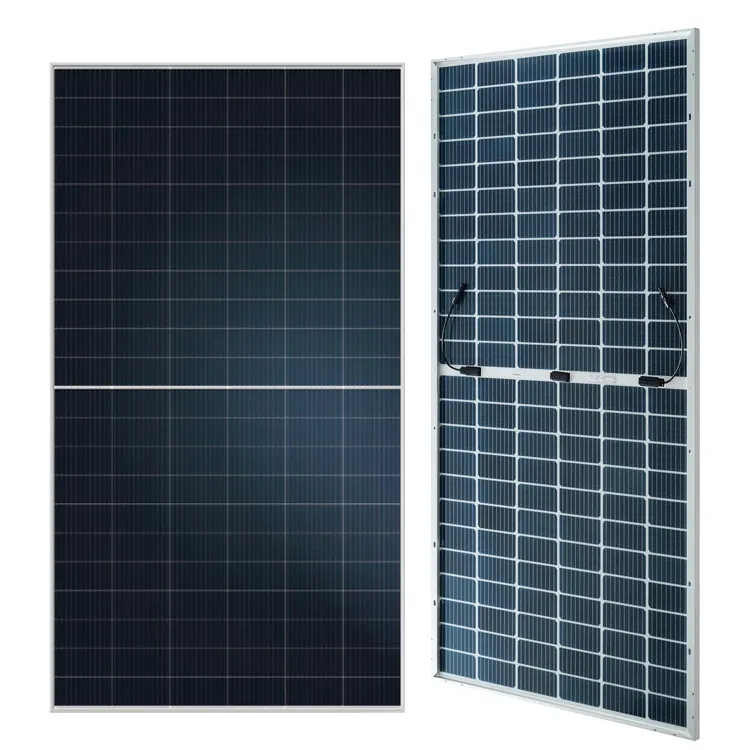 Panel surya Bifacial kaca ganda modul Mono kristal 530W 535W 545W 550W 110 sel untuk sistem tenaga surya