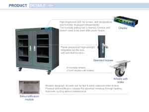 خزانة تجفيف عالية الكفاءة بسعة 450 لتر ورطوبة 20%-60%، مناسبة لتصنيع الإلكترونيات/المنتجات الطبية/الطاقة الجديدة/الأشباه الموصلات - Product Image 5