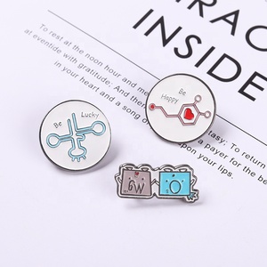Broche Personalizado de Liga de Zinco com Revestimento, com motivos de Microscópio de Experimento Científico Infantil, Gênero, Gobelé, Café, Festa Química e Noivado - Product Image 6