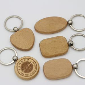 Bán Buôn Tùy Chỉnh Gỗ Keychain Vòng Chìa Khóa Cá Nhân Khắc Biểu Tượng Bằng Laser Gỗ Hạt Da Trống Cho Quà Tặng Khuyến Mãi Kinh Doanh - Product Image 6