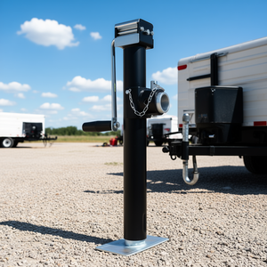 Db Pipe-Mount Swivel <b>Trailer</b> <b>Jack</b> 5000 Lbs 15-1/2 Inches Vertical Travel Black Weld-On - Product Image 2