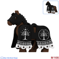 Accessoires de construction de chevaux de guerre médiévaux blindés, briques imprimées de chevaux de bataille pour l'aménagement de scènes de mini-figurines