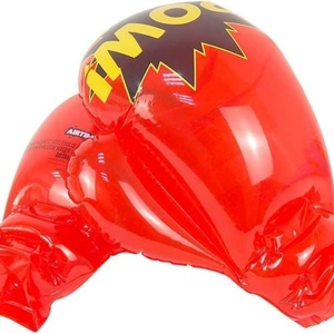 PVC Inflatable Boxing Gloves 44*31*20 CM <b>Red</b> Color with Hand <b>Pump</b> for Kids and Adults Training and Workouts Exercise - Product Image 3