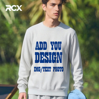 Sweat-shirt décontracté pour homme RCX, coupe ample, respirant, coupe-vent, en polyester, avec logo personnalisé ODM, collection automne