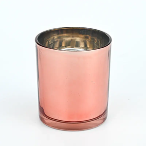 Pot à bougie <span class=keywords><strong>en</strong></span> verre coloré électroplaqué <span class=keywords><strong>de</strong></span> 220 ml et 315 ml avec couvercle <span class=keywords><strong>en</strong></span> bambou et métal – Vente chaude - Product Image 6