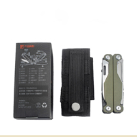 Couteau pliant multifonctionnel en titane pour la survie en plein air, ciseaux, pince combinée, règle, tournevis, OEM
