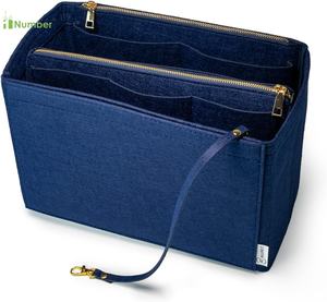 Commercio all'ingrosso trucco cosmetico personalizzato Travelling borsa a mano cubetti di feltro inserti di stoccaggio organizzatori per la borsa delle signore in <span class=keywords><strong>cina</strong></span> - Product Image 1