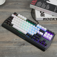 Teclado Mecánico para Juegos CK73 Personalizado, con Cable, 87 Teclas, Retroiluminación RGB, para Juegos de Windows y Mac