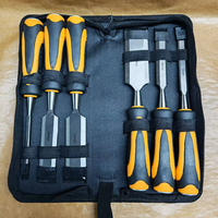 Kit d'outils de sculpture sur bois professionnels de haute qualité, 6 pièces, gouges et ciseaux à main pour le travail du bois