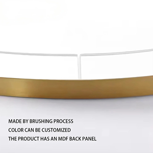 Tete กระจกรูปไข่กันแตกใช้ในเชิงพาณิชย์ที่กำหนดเองได้กระจกห้องน้ำมีกรอบตกแต่งผนังลายกระจกอาบน้ำสำหรับร้านเสริมสวยและโรงแรม - Product Image 3