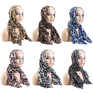 Écharpe léopard tendance légère pour femme, hijab instantané <span class=keywords><strong>en</strong></span> modal doux, <span class=keywords><strong>voile</strong></span>, foulards et châles longs pour musulmanes - Product Image 4