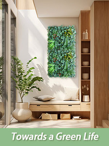 Nouvel arrivage de décoration murale en herbe de gardénia verte certifiée UV pour intérieur/extérieur plante murale artificielle mariages fêtes SKVG50-Yan - Product Image 3