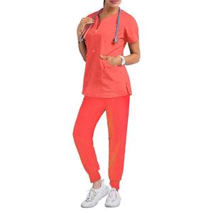 Uniformes de Hospital con logotipo personalizado al por mayor uniformes médicos uniformes de enfermera de moda para mujer conjuntos de uniforme de 2 piezas para correr - Product Image 2