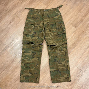Pantalones de camuflaje cargo de trabajo con cremallera holgados y bolsillos multiusos con estampado completo personalizado OEM para hombres - Product Image 1