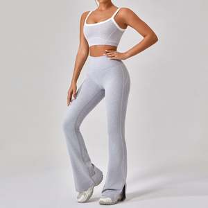 2025 Yoga Set Custom Workout Fitness Spandex <b>Nylon</b> High Quality Yoga Set <b>Women</b> - Product Image 6