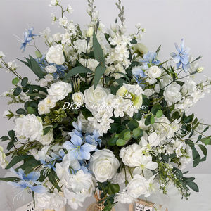 Boule de fleurs artificielles en soie rose, centre de table, vente en gros, rosemorning - Product Image 5