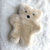 Ours en peluche plat en peau de mouton, design personnalisé, adorable et moelleux, pour bébé, vente en gros