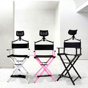 Modern Metal <b>Frame</b> Folding Chair with <b>Canvas</b> Backrest-Outdoor Bedroom Mall & Dining Use Durable Salon Furniture - Product Image 1