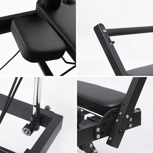 Reformer <span class=keywords><strong>Pilates</strong></span> pliable à structure en acier avec tubes de résistance en latex réglables et ressorts pour studio - Product Image 3
